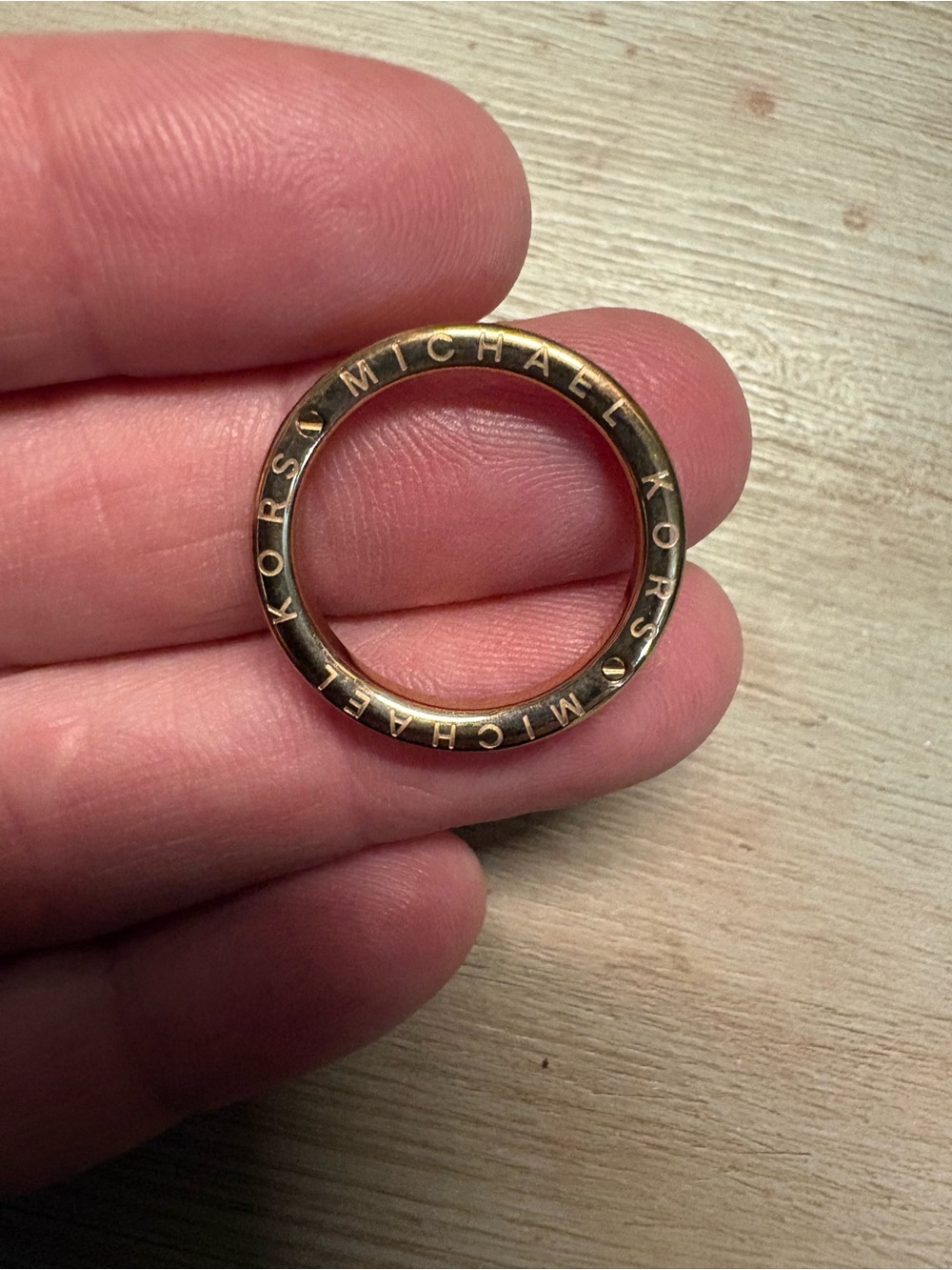 Michael Kors Gold-Tone Round Logo Ring Set